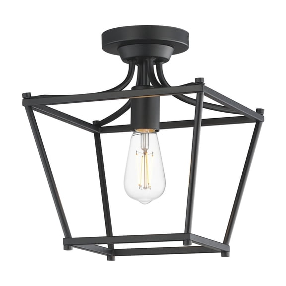 Maxim 25311BK Clifton 10" Wide Semi-Flush Ceiling Fixture - Black