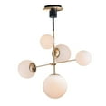 thumbnail image 1 of Maxim 26037SWSBRBK 15 in. Vesper Five-Light Suspension Pendant Ceiling Light, Satin Brass & Black, 1 of 6