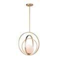 thumbnail image 1 of Maxim 26054SWSBR 18 in. Coronet One-Light Single Pendant Ceiling Light, Satin Brass, 1 of 5