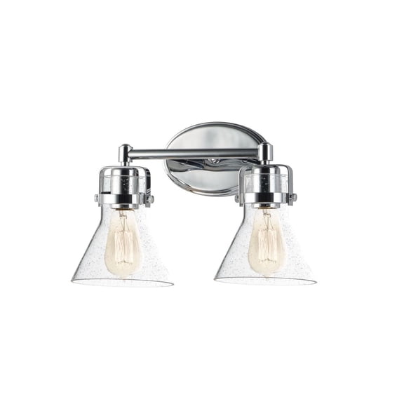 Maxim 26112CDPC-BUI 10 x 15 in. Seafarer 2-Light Bath Vanity with Bulbs, Polished Chrome