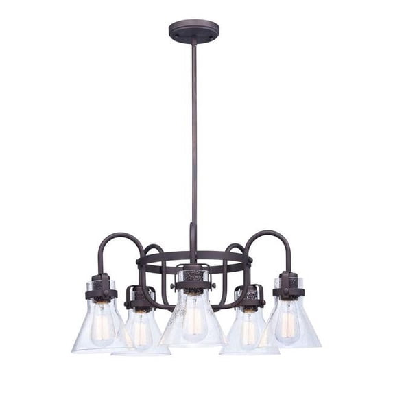 Maxim 26117CDOI-BUI Seafarer 5-Light Chandelier with Bulbs, Oil Rubbed Bronze