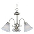 thumbnail image 1 of 2697FTSN-Maxim Lighting-Malaga-Three Light Chandelier in Transitional style-20 Inches wide by 15.5 inches high-Satin Nickel Finish, 1 of 1