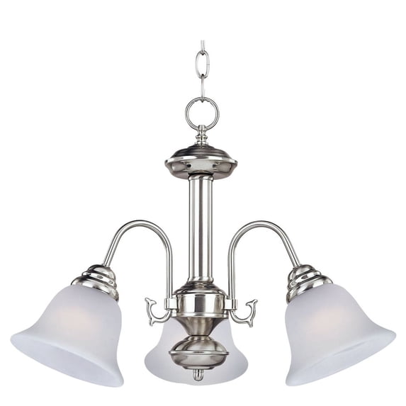 2697FTSN Maxim Lighting Malaga-Three Light Chandelier in Transitional style-20 Inches wide by 15.5 inches high-Satin Nickel Finish
