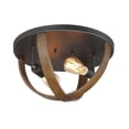thumbnail image 1 of Maxim 27570APBK 16 in. Compass 2 Light Antique Pecan & Black Flush Mount Ceiling Light, 1 of 5