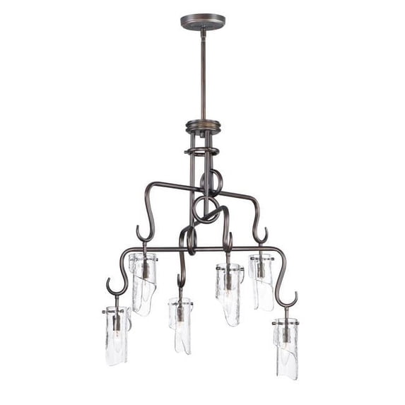 Maxim 27606CLCHB 27 in. Citadel 6 Light Chestnut Bronze Chandelier Ceiling Light