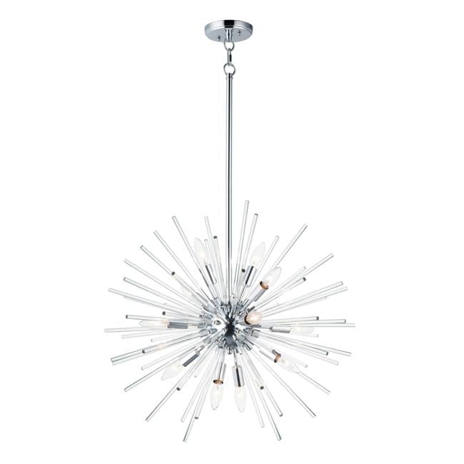 Polaris 12-Light Clear Glass and Polished Chrome Pendant