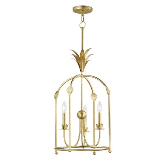 2884GL Maxim Lighting Paloma - 3 Light Entry Foyer-26.5 Inches Tall and 15 Inches Wide-Gold Leaf Finish -Traditional Installation