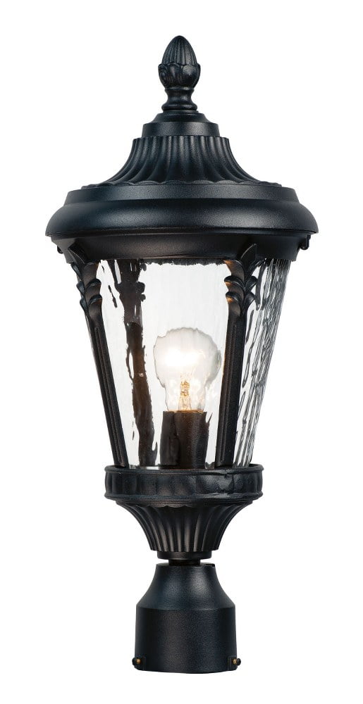 Maxim 3050WGBK 21 in. Sentry 1 Light Black Outdoor Pole & Post Mount