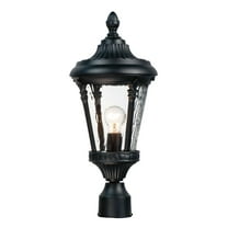 Maxim 3050WGBK 21 in. Sentry 1 Light Black Outdoor Pole & Post Mount