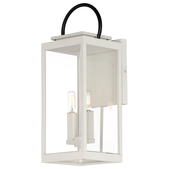 Maxim 30916CLWTBK Nassau Vivex 2 Light 22" Tall Outdoor Wall Sconce - White / Black /