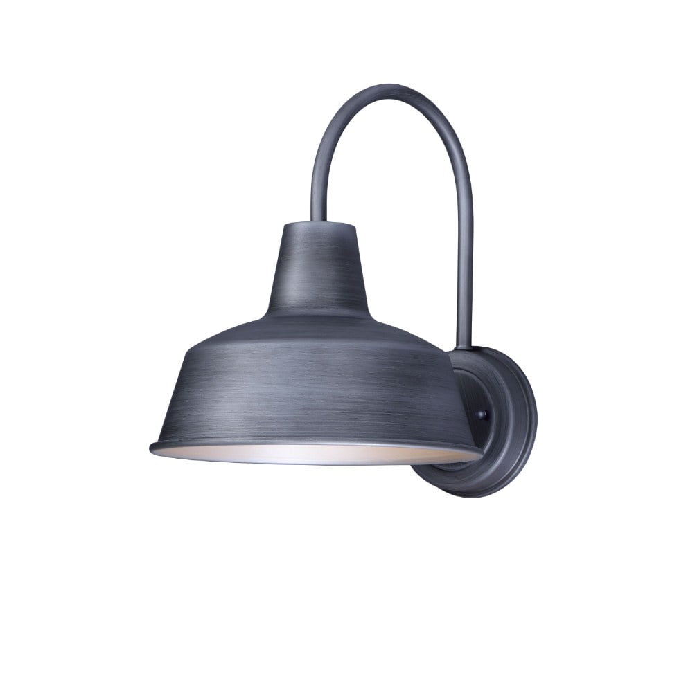 Weathered Zinc 13" Outdoor Wall Sconce with Gooseneck Arm