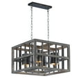 thumbnail image 1 of Maxim 35065WWDCI Cottage 4-Light Chandelier, Weathered Wood, 1 of 1