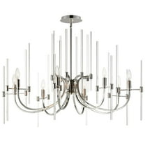 38408CLPN-Maxim Lighting-Divine - 8 Light Chandelier In Glam Style-23.75 Inches Tall and 38.25 Inches Wide-Polished Nickel Finish