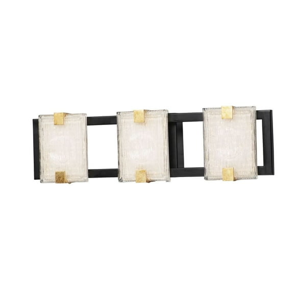 Maxim 39532CYBKGL 21 in. Radiant Black & Gold Leaf LED Bath Vanity Wall Light