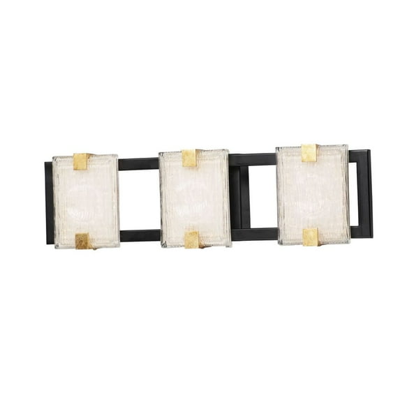Maxim 39532CYBKGL 21 in. Radiant Black & Gold Leaf LED Bath Vanity Wall Light