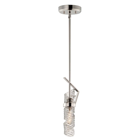 Maxim 39553CLPN 6 in. Milano 1 Light Polished Nickel Single Pendant Ceiling Light