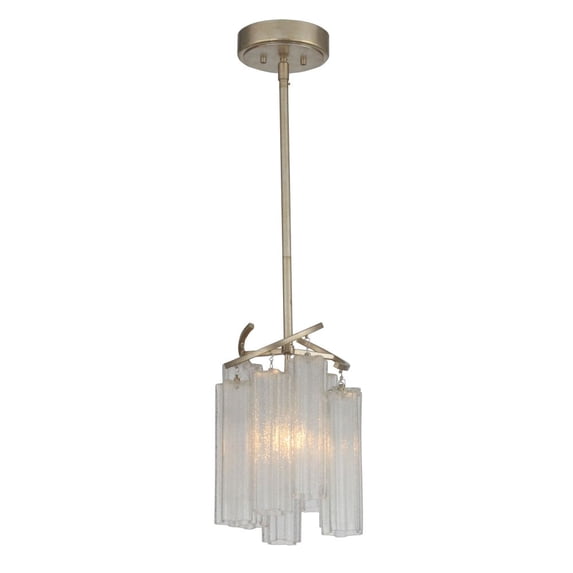 Maxim 39573WFLGS 11 in. Victoria 1 Light Golden Silver Single Pendant Ceiling Light
