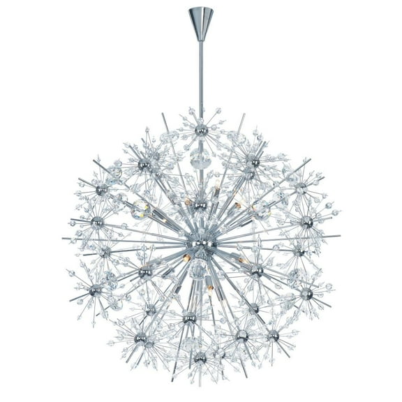Maxim 39746BCPC Starfire 18-Light Chandelier, Polished Chrome