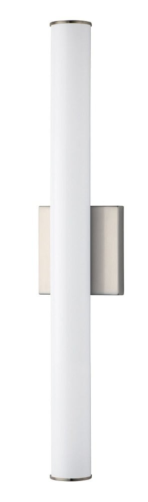 24" Satin Nickel Energy Star LED Vanity Light with Dimmable Cylinder Shade