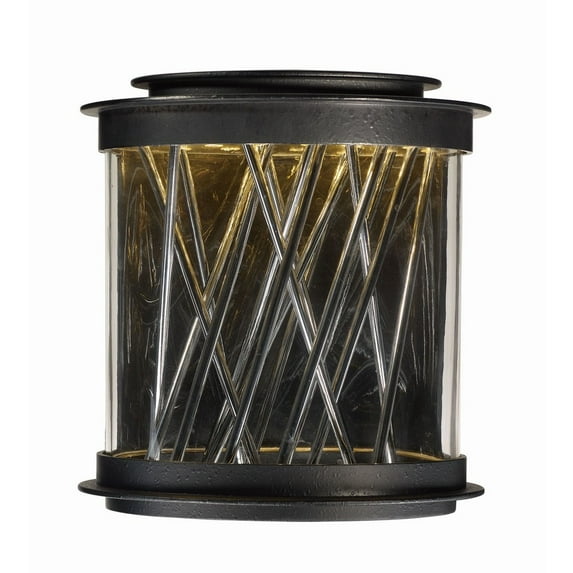Maxim 53495CLTEPC 10.75 in. Bedazzle LED Outdoor Wall Lantern - Texture Ebony & Polished Chrome