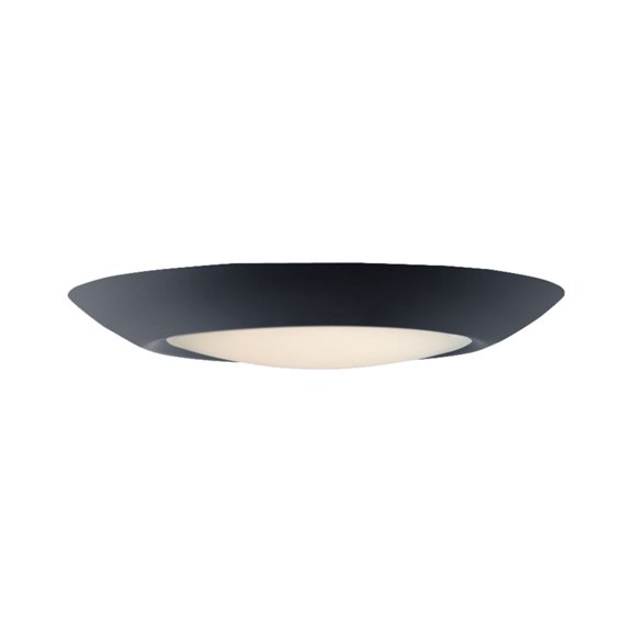 57413WTBK-Maxim Lighting-Diverse - 11W 1 LED Flush Mount-1.25 Inches Tall and 6 Inches Wide-Black Finish