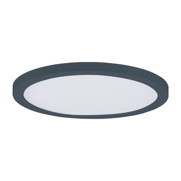 ET2 Lighting 57694WTBK 9 in. Chip 18W Round LED Flush Mount, Black