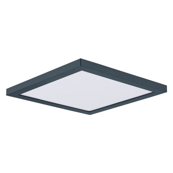 57697WTBK-Maxim Lighting-Chip-15W 1 LED Square Flush Mount-6.4 Inches wide by 0.5 inches high