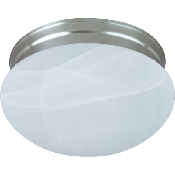 5884MRSN Maxim Lighting Essentials-1 Light Flush Mount in Early American style-12 Inches wide by 4 inches high-Satin Nickel Finish
