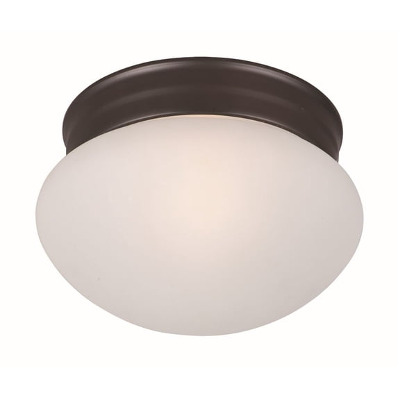 Maxim 5884FTOI 4.5 x 7.5 in. Essentials One Light Flush Mount, Oil Rubbed Bronze