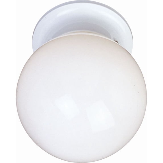 5889WTWT Maxim Lighting Essentials-1 Light Flush Mount in Early American style-12 Inches wide by 4 inches high-White Finish