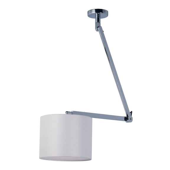 Maxim Lighting - Hotel-Pendant 1 Light White Wafer Fabric-11 Inches wide by 24.5