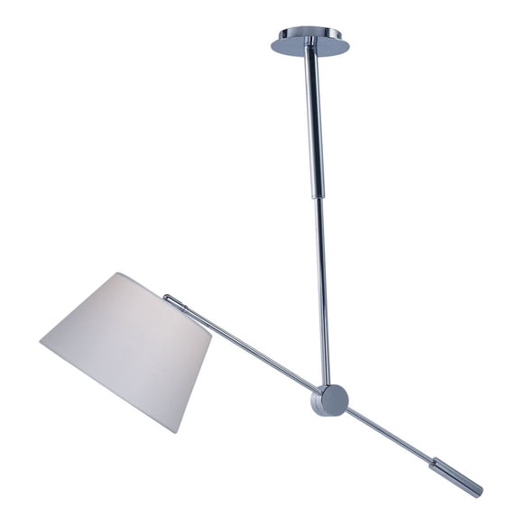 Maxim Lighting - Hotel-Pendant 1 Light White Wafer Fabric-11.75 Inches wide by