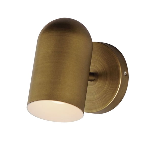 9W 1 Led Dome Outdoor Wall Mount-6.5 Inches Tall And 3.75 Inches Wide-Natural Aged Brass Finish Maxim Lighting 62003Nab