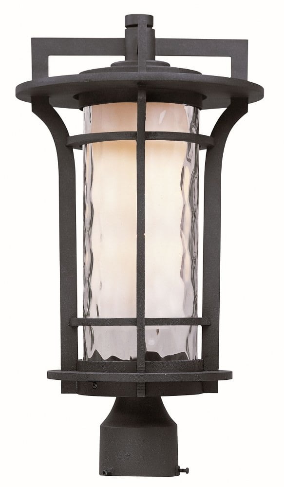 Maxim 65780WGBO Oakville LED 1-Light Outdoor Pole & Post Lantern, Black Oxide