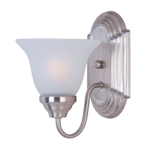 8011FTSN Maxim Lighting Essentials-One Light Wall Sconce in Early American style-6 Inches wide by 9.5 inches high-Satin Nickel Finish