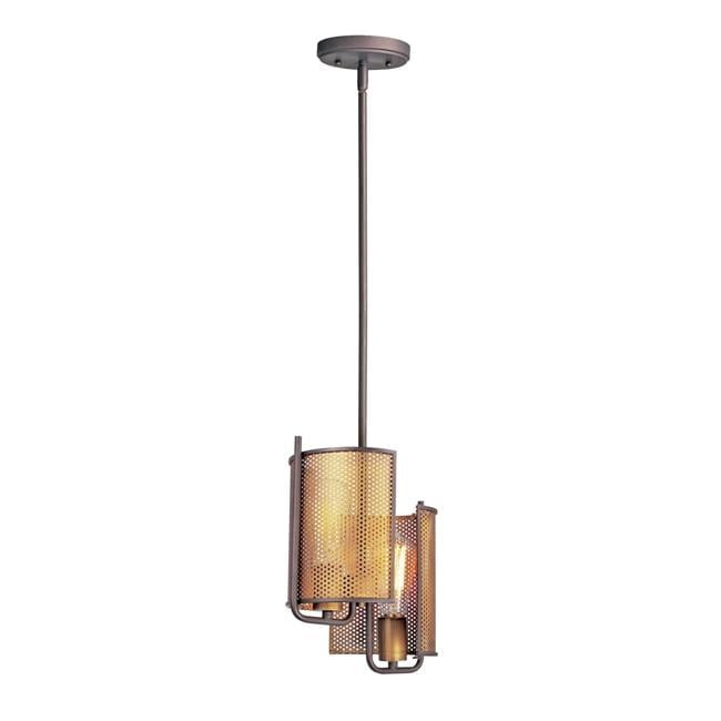 Caspian Antique Brass and Oil Rubbed Bronze Multi-Light Pendant