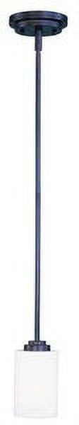 Deven 4" Oil Rubbed Bronze Mini Pendant with Satin White Glass