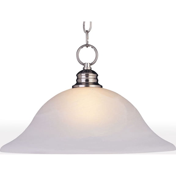 Maxim 91076FTSN 11 x 16 in. Essentials One Light Pendant, Satin Nickel