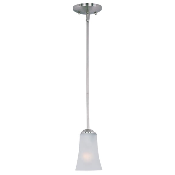 Maxim 92040FTSN 7.5 x 4.5 in. Logan One Light Mini Pendant, Satin Nickel