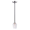 thumbnail image 1 of Maxim 96120CLBKSN 5 in. Goblet One-Light Mini Pendant Ceiling Light, Black & Satin Nickel, 1 of 5