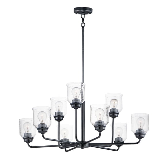 12277CDBK Maxim Lighting Acadia-9 Light Chandelier-34.75 Inches wide by 15 inches high-Black Finish -Traditional Installation