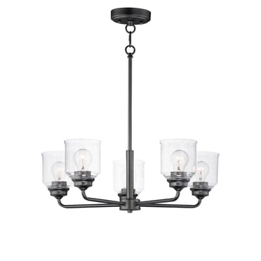 Maxim Acadia 5-Light Transitional Chandelier in Black