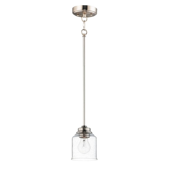 91260CDSN Maxim Lighting Acadia-One Light Pendant-4.75 Inches wide by 7.25 inches high-Satin Nickel Finish    -Traditional Installation