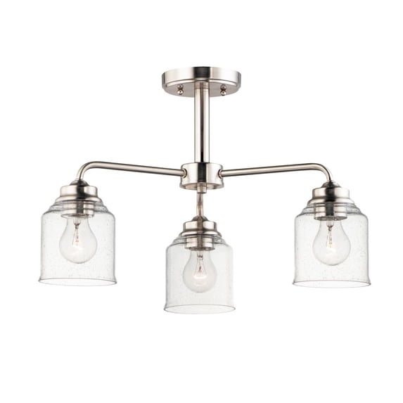 Maxim Acadia 3-Light Transitional Chandelier in Satin Nickel