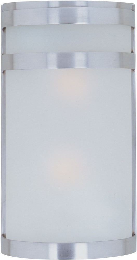 Maxim Arc 12-Inch Stainless Steel Outdoor Wall Light with Frosted Glass