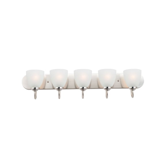 Axis 5 - Light Satin Nickel / Silver Contemporary / Modern Incandescent Glass And Steel Wall Sconce
