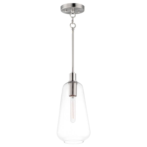 11114CLSN Maxim Lighting Babylon - 16 Inch 1 Light Pendant-Satin Nickel Finish -Traditional Installation