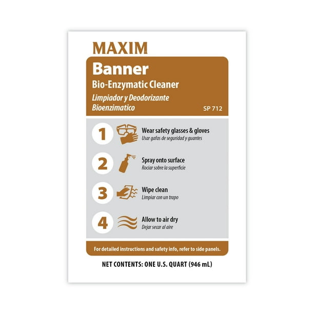 Banner Bio-Enzymatic Cleaner, Safe-to-Ship, Fresh Scent, 32 oz Bottle, 6/Carton Banner Bio-Enzymatic Cleaner, Safe-to-Ship, Fresh Scent, 32 oz Bottle, 6/Carton