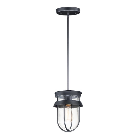 10268CLBK Maxim Lighting Breakwater-1 Light Outdoor Pendant-7 Inches wide by 10 inches high-Black Finish