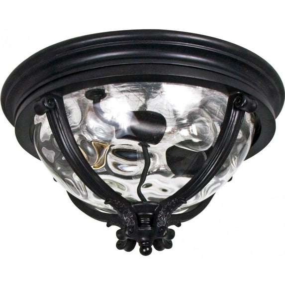 Maxim Camden VX Three Light 16-Inch Outdoor Flush Mount - Black - 41420WGBK